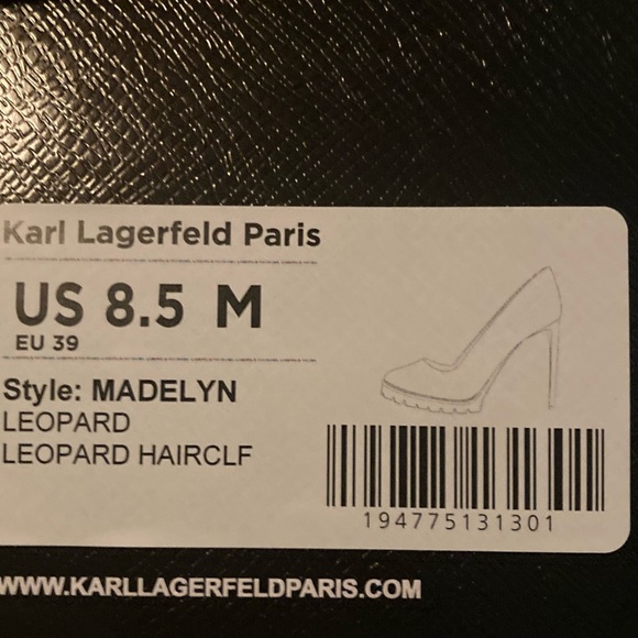 Karl Lagerfeld Brown Leopard Heels - Picture 3 of 4